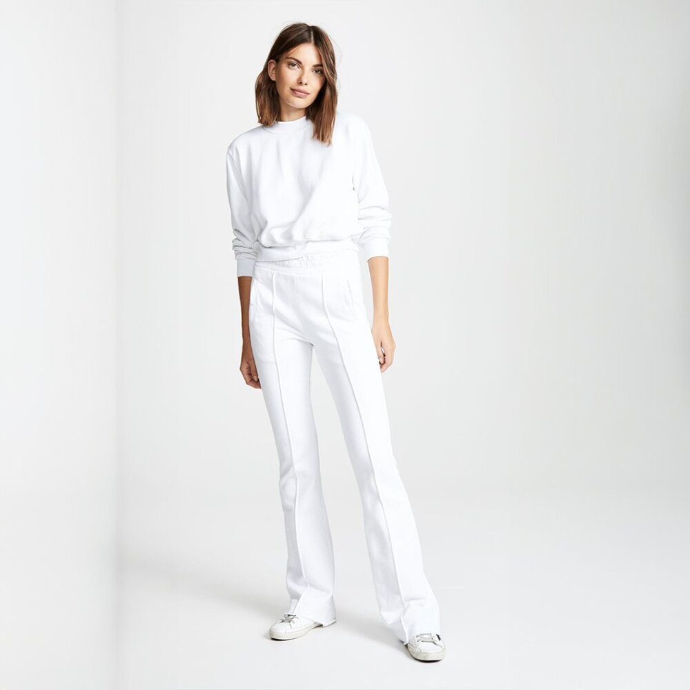 Cotton Citizen - White Milan Flared Trousers